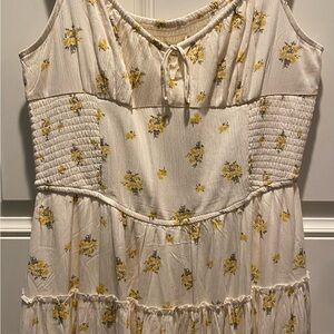 Aeropostale Cream and Yellow Casual Dress